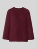 FREE/QUENT Sweter z dzianiny z raglanowymi rękawami Bordowy melanż