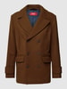 Esprit Collection Płaszcz z kołnierzem z połami model ‘PEA’ Rdzawoczerwony