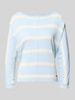 Pepe Jeans Boxy Fit Strickpullover aus Viskose-Mix Modell 'ALBERTA' Hellblau