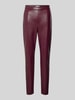 Patrizia Pepe Skinny fit broek in leerlook Bordeaux