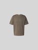 Closed T-Shirt mit geripptem Rundhalsausschnitt Khaki