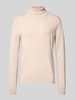 Christian Berg Men Pullover aus Merino-Mix mit Rollkragen Sand Melange