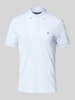 Tommy Hilfiger Regular Fit Poloshirt aus Baumwoll-Leinen-Mix Hellblau