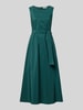 Weekend Max Mara A-Linie Abendkleid mit Baumwoll-Anteil Modell 'GENTILE' Dunkelgruen