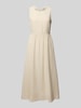 Marc O'Polo Jurk in A-lijn van een mix van lyocell en linnen Zand