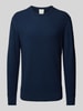 CK Calvin Klein Strickpullover mit Strukturmuster Blau