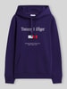 Tommy Hilfiger Bluza z kapturem o kroju regular fit z mieszanki bawełny Purpurowy