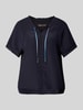 Marc Cain Blouseshirt in effen design Marineblauw