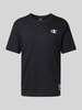 CHAMPION T-Shirt mit Logo-Patch Black