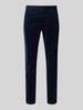 GABBA Regular fit corduroy broek met knoopsluiting, model 'MONZA' Marineblauw