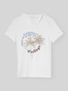 Tom Tailor Denim Regular Fit T-Shirt aus reiner Baumwolle mit Motiv-Print Weiss