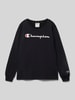 CHAMPION Longsleeve mit Label-Print Black