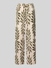 ZABAIONE Broek van mix van viscose en linnen model 'Ca44talina' Zand