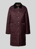 Barbour Regular fit gewatteerde mantel met drukknopen Bordeaux