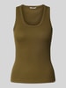 Tom Tailor Denim Slim Fit Tank Top aus Baumwoll-Mix Khaki