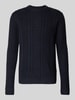 Jack & Jones Strickpullover mit gerippten Abschlüssen Modell 'PAUL' Marine