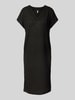 Soyaconcept Midikleid mit V-Ausschnitt Modell 'Delia' Black