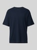 s.Oliver BLACK LABEL Relaxed fit T-shirt van gestructureerde jersey Marineblauw