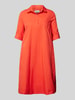 ROBE LÉGÈRE Sukienka koszulowa o długości do kolan w jednolitym kolorze Czerwony