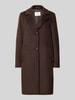 s.Oliver RED LABEL Regular fit lange jas met wol Donkerbruin