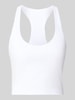 Fabletics Top o kroju krótkim z wbudowanymi miseczkami Biały