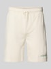 Ellesse Regular Fit Sweatshorts mit Label-Print Modell 'MOLLA' Offwhite