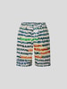 Marni Shorts mit Allover-Logo-Print Hellgelb