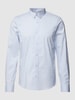 CK Calvin Klein Slim Fit Business-Hemd mit Kentkragen Modell 'POPLIN' Bleu