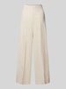 Stefanel Wide Leg Stoffhose mit elastischem Bund Ecru