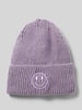 Kurt Beines Muts met motiefstitching model 'Smiley Hat' Lila