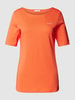 Marc O'Polo T-shirt z dekoltem w łódkę Pomarańczowy