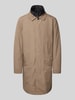 Lindbergh Lange jas met opstaande kraag en steekzakken Zand
