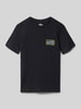 Quiksilver T-shirt met labelprint, model 'GOTAM FOAM' Zwart