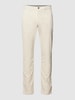 Tommy Hilfiger Cordhose mit Logo-Stitching Modell 'DENTON' Offwhite