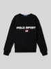 Polo Sport Sweatshirt met labelprint Zwart