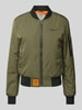 Original Bombers Bomberjacke mit Label-Stitching Khaki