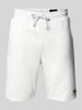 Alpha Industries Sweatshorts mit elastischem Bund und Tunnelzug Hellgrau Melange