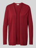 s.Oliver RED LABEL Strickjacke ohne Verschluss aus Ripp Rot