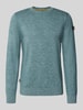 PME Legend Strickpullover mit gerippten Abschlüssen Blau