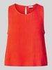 Jake*s Casual Loose Fit Crop Top aus Viskose-Leinen-Mix Kirsche