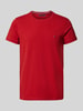 Tommy Hilfiger T-Shirt mit Label-Stitching Dunkelrot