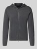 Christian Berg Men Regular Fit Strickjacke mit Lanawoll-Anteil Graphit Melange