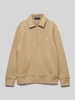 Polo Ralph Lauren Teens Sweatshirt met platte kraag en ritssluiting Camel