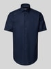 Christian Berg Men Regular Fit Business-Hemd mit Kentkragen Marine