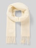 HUGO Schal mit Logo-Patch Modell 'D-SCHAL' Offwhite