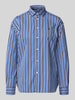Polo Ralph Lauren relaxed fit overhemdblouse van puur katoen met logostitching Donkerblauw