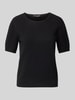 S.Marlon Strickshirt aus Kaschmir mit Rundhalsausschnitt BLACK