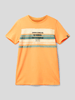 Garcia T-shirt met labelprint Neon oranje