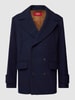 Esprit Collection Lange jas met reverskraag, model 'PEA' Marineblauw