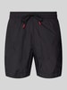 HUGO Regular Fit Badehose mit Tunnelzug Modell 'FAB' Black